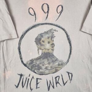 Juice WRLD Shirt Mens Large Tan 999 Club Graphic Logo Rap Hip Hop Legend Goat